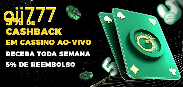 Promoções do cassino ao Vivo oii777