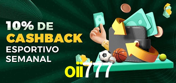 10% de bônus de cashback na oii777